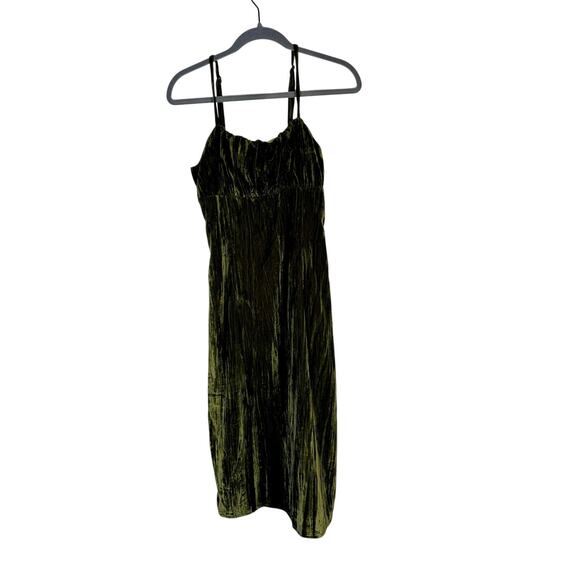 Cider Green Velvet Formal Elegant  Party Goth Dress - Picture 1 of 6